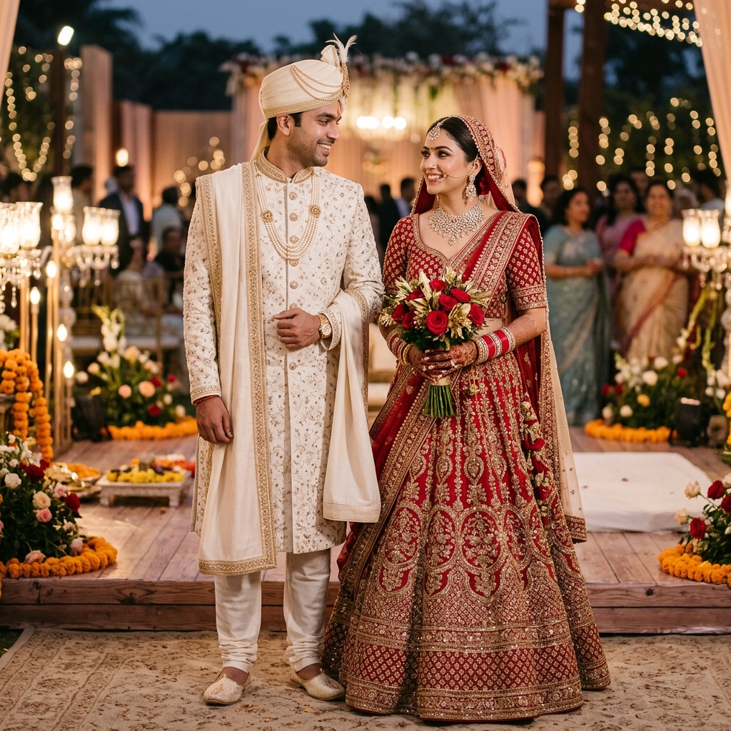 Happy Indian Couple on Rishtawaala Matrimony