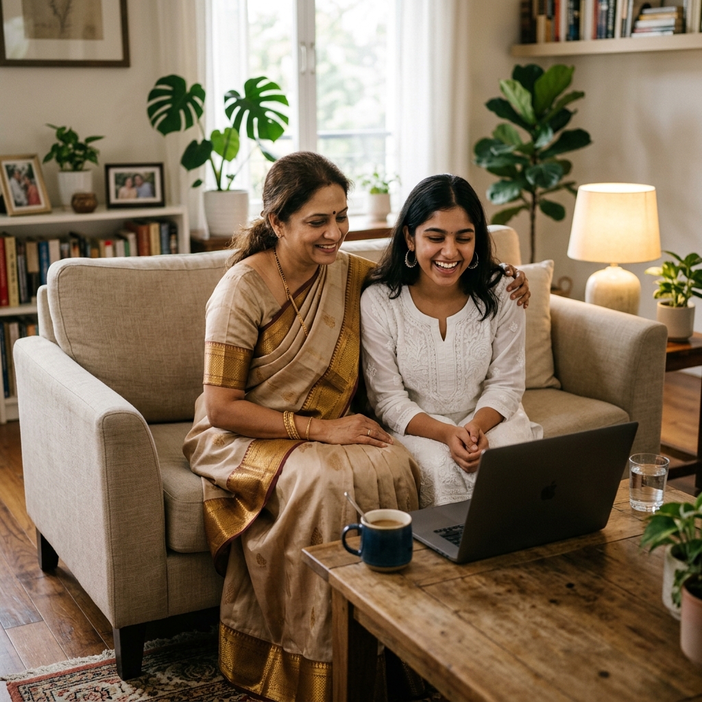 Mother and Daughter using Rishtawaala